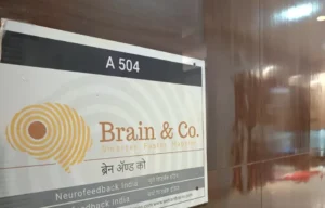 Brain & Co. Mumbai office entrance sign, A 504