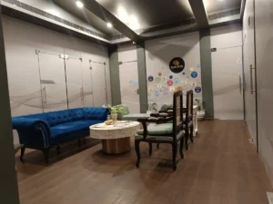 Lounge and private neurofeedback training rooms at Brain & Co. Mumbai