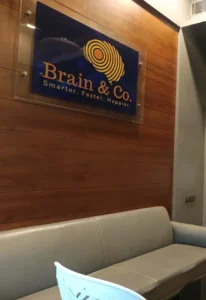 Reception seating at Brain & Co. Mumbai